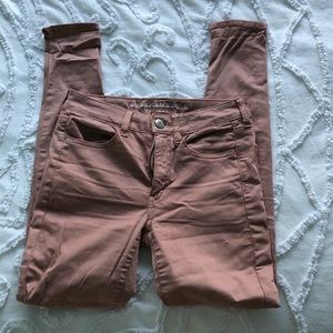 American eagle dusty pink skinny jeggings